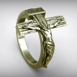 Crucifixion of Jesus S925K Silver Cross Ring - BGCOPPER