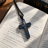 Modern Cross Pendant Necklace – Titanium Steel Christian Necklace for Men