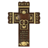 Faith, Hope, and Love Wall Cross with Bible Verse - Best Saint Valentine's day Gift - BGCOPPER