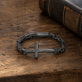 Vintage Rock Gothic Cross Bracelet