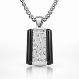 Geometric Faith Pendant Necklace – Titanium Steel Men's Necklace