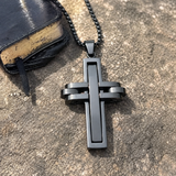 3D Interlocking Stainless Steel Cross Necklace