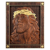 Jesus Crown of Thorns Wood Sculpture - BGCOPPER