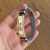 Men’s Christian Cross Mesh Bracelet – Stainless Steel Faith Wristband in Gold or Black