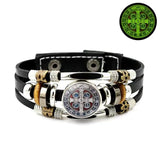 St. Benedict's Exorcism Medal Luminous Braided Adjustable Snap Clasp Multi-Layer Bracelet - BGCOPPER
