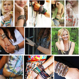 Multi-Layered Hand-Woven Natural Crystal Stone Leather Tree of Life Guardian Bracelet - BGCOPPER