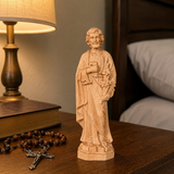 Joseph Beechwood Round Carved Tabletop Ornament