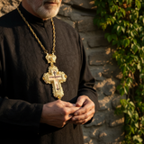 Orthodox Bishop’s Pectoral Cross: A Regal Symbol of Sacred Authority - craftsmanship detail