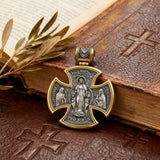 S925 sterling silver double-sided Jesus and Virgin Mary necklace