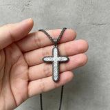 Textured Two-Tone Cross Necklace – Faith, Resilience & Rugged Elegance