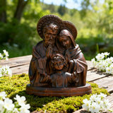 Holy Family Round Wooden Tabletop Ornament