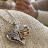 A Piece of My Heart Lives in Heaven Memorial Cremation Necklace - design detail