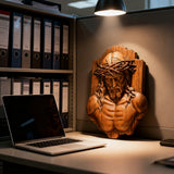Bgcopper October Release | Beech Wood Sculpture of Jesus with Crown of Thorns — A Reminder of Love for Christmas