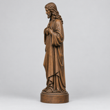Sacred Heart of Jesus Hand-Carved Beechwood Statue – Catholic Prayer, Home Blessing & Faith Gift