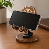 Beechwood Saint Benedict Cross Phone Stand – Foldable Adjustable Christian Desk Holder