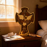 Archangel Michael Solid wood carving gift - Hand carved from a whole piece of wood