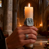 S925K Silver Handcrafted Jesus Crucifixion Scene Ring