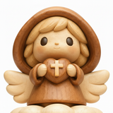 Silent Guardian Wooden Angel-A Small Prayer Companion for Her Bedside, Desk, or Prayer Corner