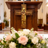 Bgcopper Holy Trinity Crucifix Wood Decor