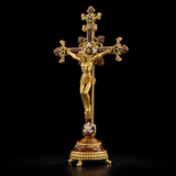 Hand-Painted Metal Jesus Christ Crucifix: Sacred Home Decor