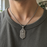 S925 Sterling Silver Sacred Heart of Jesus Pendant Necklace – Catholic Christian Faith Jewelry