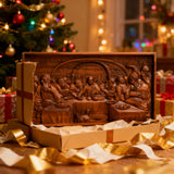 Letztes Abendmahl Religiöse Schnitzerei Icons Personal isierte Geschenke Holz schnitzerei Religiöse Holz Wand Kunst