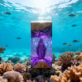 Virgin Mary Resin & Wood Night Light Ornament (Plug-in Version)