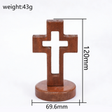 Hollow Wooden Cross Tabletop Decor | Christian Home Accent