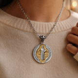 St. Benedict Home Blessing Titanium Steel Pendant