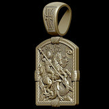 S925K Silver St. George Defeats the Dragon Protection Necklace - BGCOPPER