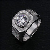 One Carat Super Luxury Moissanite Diamonds Men's Ring - BGCOPPER