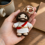 Handmade Crochet Jesus Keychain
