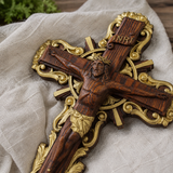 Hand-Carved White Ash Wood Cross - Sacred Christian Home Altar Decor for Christmas & Spiritual Gifting