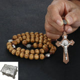 (Only $9.90 before Christmas) St. Benedict's Cross Exorcism Rose Necklace - BGCOPPER