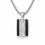 Geometric Faith Pendant Necklace – Titanium Steel Men's Necklace