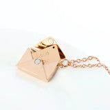 Openable Envelope “I Love You” Card Pendant Necklace - BGCOPPER