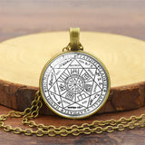 Seven Angels Necklace Pendant Protection Amulet Jewelry Archangel Jewelry Glass Photo Jewelry - BGCOPPER