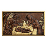 Nativity Scene Wood Carved Plaque, Religious Wall Decor, Christmas Gift - BGCOPPER