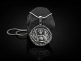 S925k Silver St. Michael Shield Angel Amulet Badge Necklace - BGCOPPER