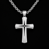 Starburst Cross Necklace – Silver Christian Pendant