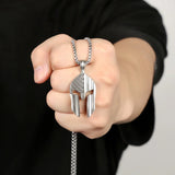 American Flag Spartan Helmet Necklace - BGCOPPER