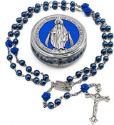 Virgin Mary alloy rosary beads — comes with a jewelry box - BGCOPPER