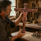 Sacred Art Solid Wood Crucifix - design detail