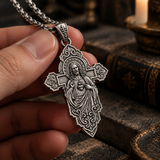 Keep His Sacred Heart Close to Yours – S925 Sterling Silver Jesus Cross Necklace