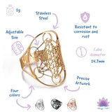 Metatron's Cube Ring Archangel Protection Women Ring Stainless Steel Jewelry - BGCOPPER