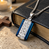 Geometric Faith Pendant Necklace – Titanium Steel Men's Necklace