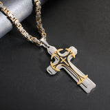 Triple Stainless Steel Cross Necklace - BGCOPPER