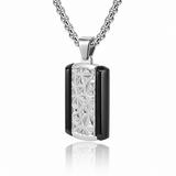 Geometric Faith Pendant Necklace – Titanium Steel Men's Necklace
