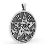 Solomon's Pentacle Reversible Engraved Seal of the Seven Angels Necklace S925K Silver Pendant - BGCOPPER
