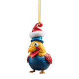 Creative Cute Animal Chicken Christmas Hanging Christmas Birds Car Hanging Home Christmas Tree Decorations - BGCOPPER